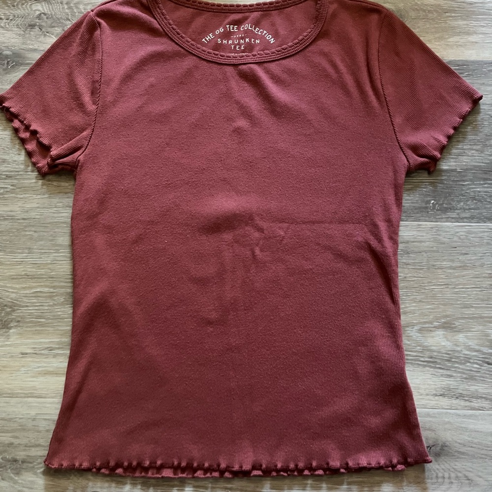 AEROPOSTALE ORANGE/RED TOP size:M